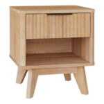 Hamea mdf bed side table in natural shade 45x39.5x50.2cm