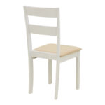 Dallan chair rubberwood white 40x47.5x89cm - Image 2