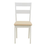 Dallan chair rubberwood white 40x47.5x89cm - Image 4