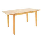 Extendable table Country rubberwood in natural shade 120-150x80x74cm - Image 3