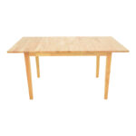 Extendable table Country rubberwood in natural shade 120-150x80x74cm - Image 5