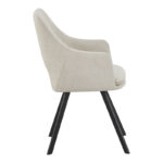 Initiate armchair cream fabric-black metal leg 56x58x85cm - Image 3