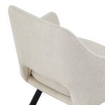 Initiate armchair cream fabric-black metal leg 56x58x85cm - Image 6