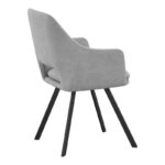 Initiate armchair grey fabric-black metal leg 56x58x85cm - Слика 2