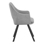 Initiate armchair grey fabric-black metal leg 56x58x85cm - Слика 3