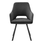 Initiate armchair anthracite fabric-black metal leg 56x58x85cm - Слика 4