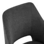 Initiate armchair anthracite fabric-black metal leg 56x58x85cm - Слика 5