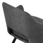Initiate armchair anthracite fabric-black metal leg 56x58x85cm - Слика 6