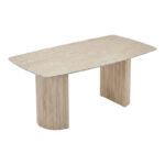 Loosir table mdf-sandstone in travertine look 180x90x74cm - Слика 4