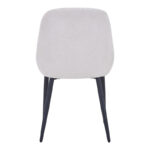 Larissia chair white fabric with black metal leg 53x59x89cm - Image 5