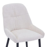 Larissia chair white fabric with black metal leg 53x59x89cm - Image 6