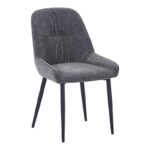 Larissia chair anthracite fabric-black metal leg 53x59x89cm