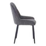 Larissia chair anthracite fabric-black metal leg 53x59x89cm - Image 3