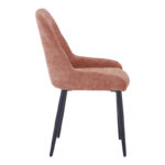 Larissia chair dusty rose fabric-black metal leg 53x59x89cm - Слика 3