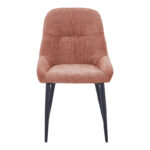 Larissia chair dusty rose fabric-black metal leg 53x59x89cm - Слика 4