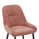 Larissia chair dusty rose fabric-black metal leg 53x59x89cm - Слика 6