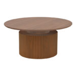 Coffee table Opols mdf in walnut D90x42cm - Image 2