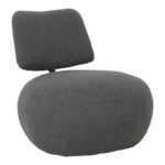 Stonie armchair bouclé fabric anthracite 67x73x67cm