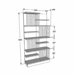 Bookcase Gassim sonoma with anthracite and white 80x24.6x160cm - Image 5