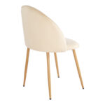 Chair Perch cream velvet - natural color metal leg 50x43x82cm - Image 2