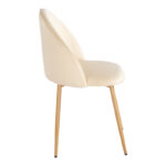 Chair Perch cream velvet - natural color metal leg 50x43x82cm - Image 3