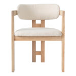 Winsor beige teddy fabric-natural color rubberwood 58.5x51x76cm - Image 4