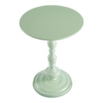 Anesor metal side table in mint shade D40x52cm - Image 3