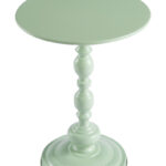 Anesor metal side table in mint shade D40x52cm - Image 4
