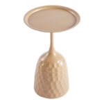 Side table Waini metal in cappuccino shade D39x60cm - Слика 3