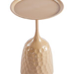 Side table Waini metal in cappuccino shade D39x60cm - Слика 4
