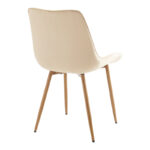 Berne chair cream velvet-leg in natural shade 53x62x84cm - Слика 2