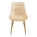 Berne chair cream velvet-leg in natural shade 53x62x84cm - Слика 4