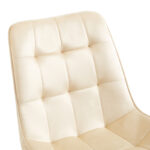 Berne chair cream velvet-leg in natural shade 53x62x84cm - Слика 5