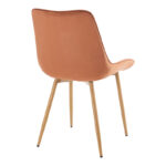 Berne chair brown velvet-leg in natural shade 53x62x84cm - Слика 2