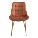 Berne chair brown velvet-leg in natural shade 53x62x84cm - Слика 4