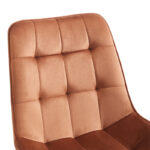 Berne chair brown velvet-leg in natural shade 53x62x84cm - Слика 5