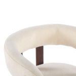 Armchair Erebus cream fabric with walnut metal leg 64x55x76.5cm - Слика 5