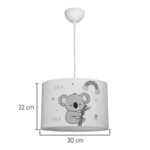 Kids' ceiling luminaire Koala led E27 multicolor PVC D30x20cm - Image 4