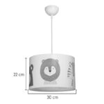 Kids' ceiling luminaire Safari led E27 multicolor PVC D30x20cm - Image 4