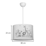 Kids' ceiling luminaire Tots led E27 multicolor PVC D30x20cm - Image 4