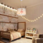 Kids' ceiling luminaire Ballerina led E27 multicolor PVC D30x20cm - Image 2