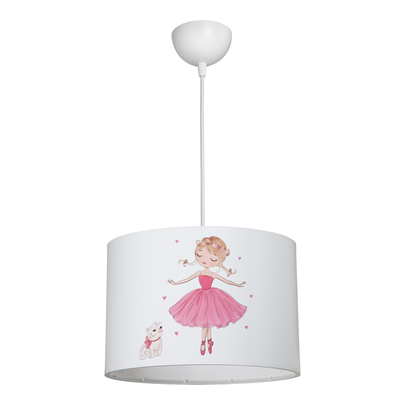 147-000215 Kids' ceiling luminaire Ballerina led E27 multicolor PVC D30x20cm - Image 1
