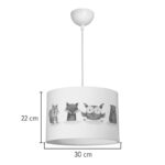 Kids' ceiling luminaire Wooda led E27 multicolor PVC D30x20cm - Image 4