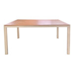 Table Nares champagne aluminum plywood in natural shade 180x90x72.5cm - Image 2