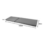 Vertian cushion textilene in dark grey color 58x190x10cm - Image 4