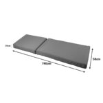 Vertian cushion textilene in dark grey color 58x190x20cm - Image 4