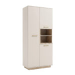 Cabinet column Norda cream with oak color 199,5x40x80cm - Image 2