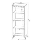 Showcase Belka cream with oak 55.6x45x152.6cm - Image 3