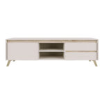 Tv stand Belka cream with oak 155x45x53.6cm - Image 2