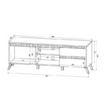 Tv stand Belka cream with oak 155x45x53.6cm - Image 3